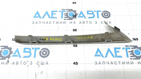 Left front bumper lower grille molding for BMW 5 F10 14-16, matte chrome under fog lights, Base, sand