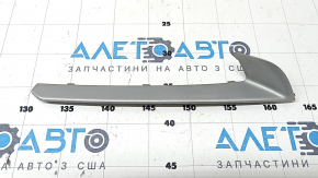 Right front bumper lower grille molding for BMW 5 Series F10 14-16, matte chrome under fog lights. Base, sand