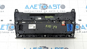 Climate control and radio control for a BMW 5 Series F10 11-16, heated seats, beige trim, air under glass, worn buttons