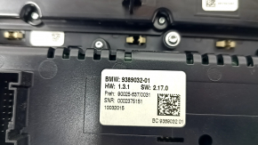 Climate control and radio control for a BMW 5 Series F10 11-16, heated seats, beige trim, air under glass, worn buttons