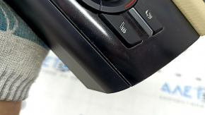Climate control and radio control for a BMW 5 Series F10 11-16, heated seats, beige trim, air under glass, worn buttons