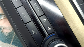 Climate control and radio control for a BMW 5 Series F10 11-16, heated seats, beige trim, air under glass, worn buttons