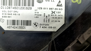 BMW 5 F10 14-16 xenon front left headlight assembly, polishable, scratched
