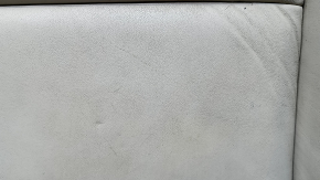 Infiniti QX30 17-20 passenger seat cushion upholstery, beige leather, heated, creased, scratches, needs cleaning