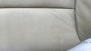 Infiniti QX30 17-20 passenger seat cushion upholstery, beige leather, heated, creased, scratches, needs cleaning