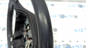 Naked steering wheel BMW 5 F10 11-16 black leather Sport, heated, worn