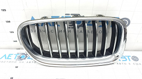 Right radiator grill BMW 5 F10 14-16 chrome, Base, sand, worn