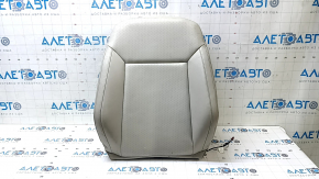 VW Atlas 18 passenger seat back upholstery - leather, gray, perforated, heated, cleanable