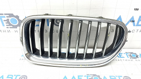 Left radiator grill BMW 5 F10 14-16 chrome without night vision, Base, sand, worn