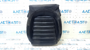 Driver's seat cushion upholstery for VW CC 08-17, black leather, perforated, heated, wrinkled