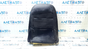 Driver's seat back upholstery for VW CC 08-17, black leather, perforated, heated, wrinkled