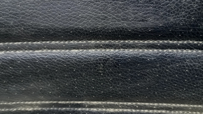 Driver's seat back upholstery for VW CC 08-17, black leather, perforated, heated, wrinkled