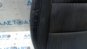 Toyota Camry V55 15-17 USA passenger seat cushion trim, leather + cloth, black, red stitching, wrinkled