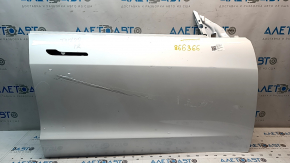 Tesla Model 3 21 front right door, bare, white PPSW, dents, scratches, corner scratches