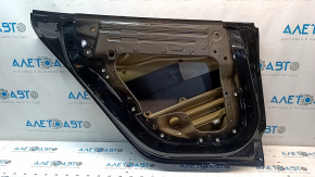 Tesla Model 3 18-20 black PBSB rear left door assembly, paint blistering, scratches