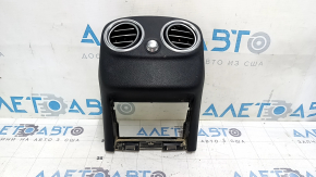 Mercedes C-class W205 15-21 black rear center console trim with air duct deflector, needs cleaning, air duct mount is broken