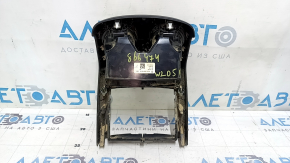 Mercedes C-class W205 15-21 black rear center console trim with air duct deflector, needs cleaning, air duct mount is broken