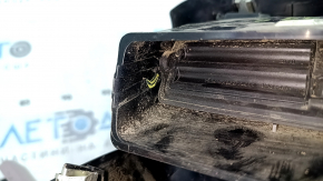 Mercedes C-class W205 15-21 black rear center console trim with air duct deflector, needs cleaning, air duct mount is broken