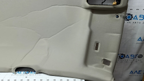 VW Atlas 24-25 headliner without panoramic windows, gray, creases, scratches, needs cleaning, broken fasteners