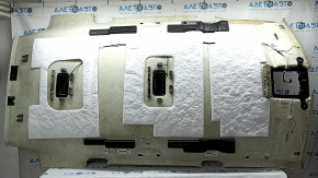 VW Atlas 24-25 headliner without panoramic windows, gray, creases, scratches, needs cleaning, broken fasteners