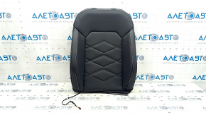 VW Atlas 24-25 passenger seat back panel, black leather, white stitching, SE, perforation, heating, ventilation
