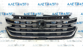 Radiator grille VW Atlas 24-25 black gloss with chrome moldings without emblem, SE