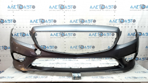 Front bumper bare Mercedes C-class W205 300/350e/350h/400 19-21 without parking sensors, graphite 992, worn