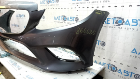 Front bumper bare Mercedes C-class W205 300/350e/350h/400 19-21 without parking sensors, graphite 992, worn