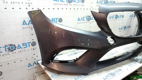Front bumper bare Mercedes C-class W205 300/350e/350h/400 19-21 without parking sensors, graphite 992, worn