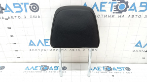 Rear left headrest, 2nd row, VW Atlas 24-25, black leather, white stitching