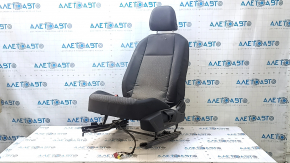Driver's seat for a 19-21 VW Jetta without airbags, manual, black cloth, needs cleaning, wrinkled