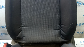 Driver's seat for a 19-21 VW Jetta without airbags, manual, black cloth, needs cleaning, wrinkled
