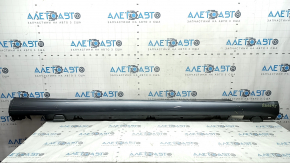 Right threshold for Mercedes C-class W205 300/350e/350h/400 15-21 with chrome molding, graphite 992