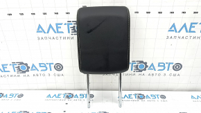 Rear left headrest, 3rd row, VW Atlas 21-25, black leather, white stitching