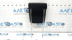 Rear left headrest, 3rd row, VW Atlas 21-25, black leather, white stitching