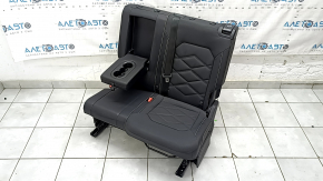 Rear row of seats left 2nd row VW Atlas 24-25 leather black white stitching, with seat belt, perforation, SE, crack