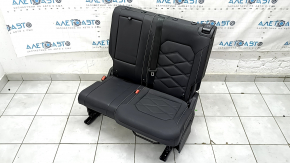 Rear row of seats left 2nd row VW Atlas 24-25 leather black white stitching, with seat belt, perforation, SE, crack