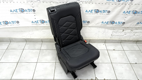 Rear row of seats, right, 2nd row, VW Atlas 24-25, black leather, white stitching, perforation, SE