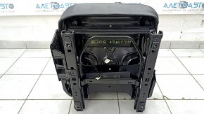 Rear row of seats, right, 2nd row, VW Atlas 24-25, black leather, white stitching, perforation, SE