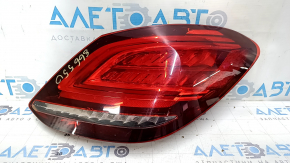 Right headlight Mercedes C-class W205 19-21 LED contact with water, reflector peeled off