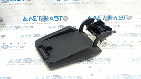 VW Atlas 24-25 armrest, black leather with white stitching
