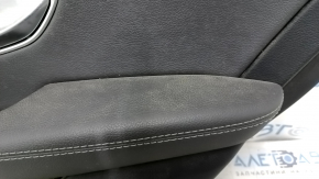 Door trim card rear right Mercedes C-class W205 19-21 dark gray leather without curtain, Burmester, dark gray leather insert, dark gray leather armrest, gray molding, contact with water, under the bla