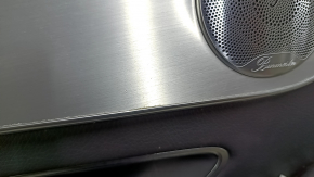 Door trim card rear left Mercedes C-class W205 19-21 dark gray leather without curtain, Burmester, dark gray leather insert, dark gray leather armrest, gray molding, with handle, contact with water