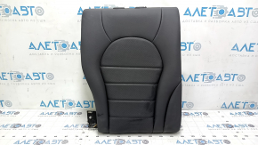 Backrest of the rear row of seats, 2nd row, right, Mercedes C-class W205 15-21, dark gray leather, perforated, dry-cleanable