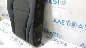 Backrest of the rear row of seats, 2nd row, right, Mercedes C-class W205 15-21, dark gray leather, perforated, dry-cleanable