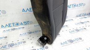 Backrest of the rear row of seats, 2nd row, right, Mercedes C-class W205 15-21, dark gray leather, perforated, dry-cleanable