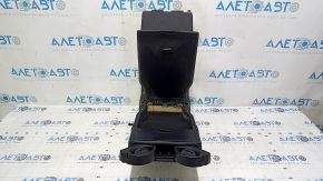 Rear seat backrest, 2nd row, center, Mercedes C-class W205 15-21, dark gray leather with armrest, dry-cleanable