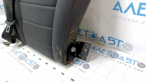 Rear seat backrest, 2nd row, left, Mercedes C-class W205 15-21, dark gray leather, with belt, perforated, dry-cleanable