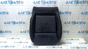 VW Atlas 18 passenger seat cushion upholstery - black leather, perforated, heated, torn fastener