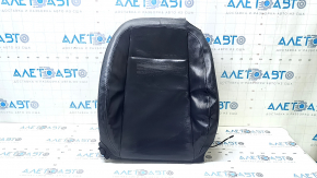 Driver's seat back upholstery for VW Beetle 12-15, black leather, heated, wrinkled